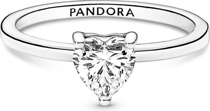 Immagine prodotto Pandora Anello solitario a cuore scintillante (10, 50, 925 Argento)