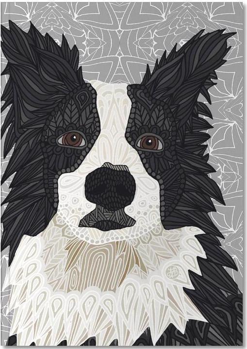 Produktbild Juniqe Geometrischer Border Collie (A5, Liniert)
