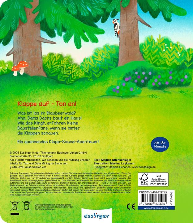 Produktbild Mein Klapp-Sound-Buch: Auf dem Bau, da gibt's Radau! (Deutsch)