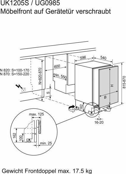 Immagine prodotto Electrolux UG0985RE (Da incasso, 95 l)