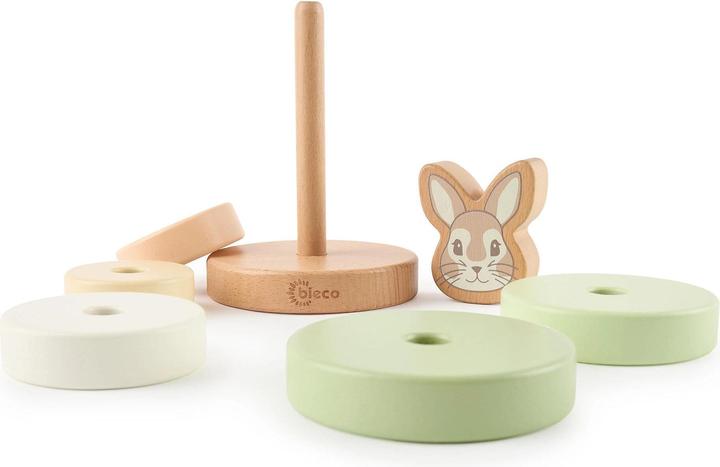 Produktbild Bieco Stapelspielzeug Stapelturm Hase Fine 10 cm x 10 cm x 18.5 cm