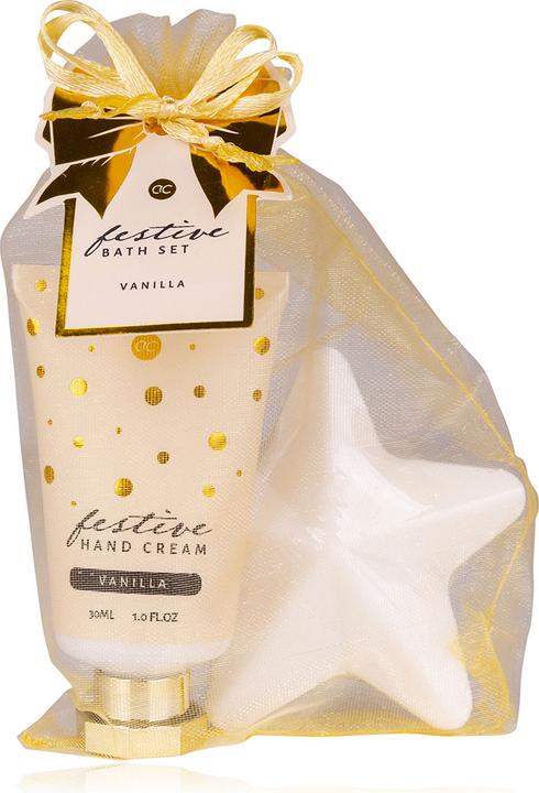 Accentra Hand care set FESTIVE in organza bag, incl. 30ml hand cream, 35g soap, fragrance: vanilla, colour: (Manicure set)