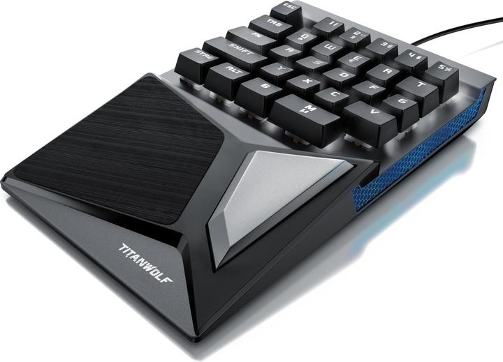 Produktbild Titanwolf Gaming Tastatur, mechanische Keypad Tastatur mit 28 Tasten, Gaming Einhandtastatur (DE, Kabelgebunden)