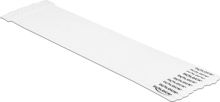 Actual product image Delock Velcro cable tie L 300 x W 12 mm white 10 pieces (Velcro cable ties, 300 mm, 10 pcs.)