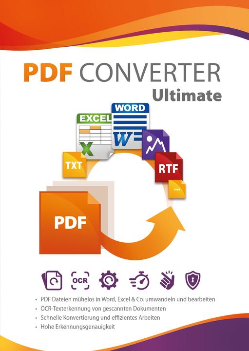 Produktbild PDF Converter Ultimate Download Code (1 User, 1 Geräte/User, unbegrenzt)