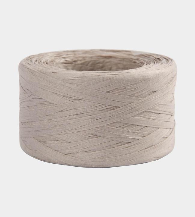 Actual product image Creativ Company Paper tape raffia 8 mm x 100 m, light grey (Gift ribbon, 1 x)