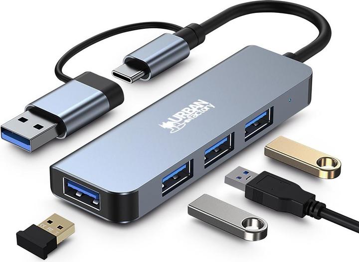 Actual product image Urban Factory Mining USB-A/C hub (USB-C, 4 Ports)