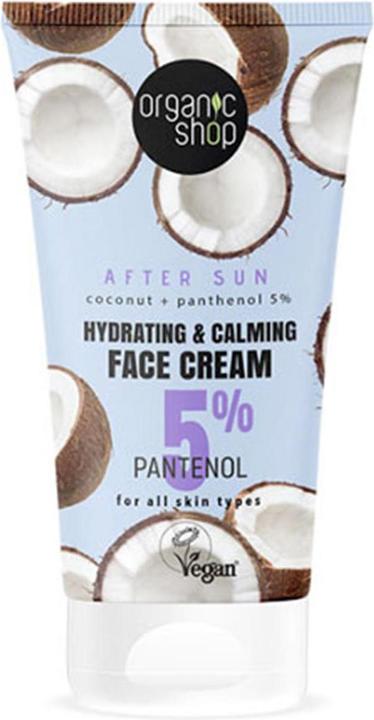 Organic Shop Crème après-soleil hydratante et apaisante pour le visage 50ml (Crème, 50 ml)