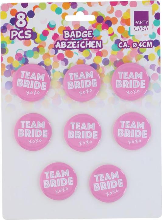 Produktbild Eddy Toys Abzeichen Team Braut 8pc