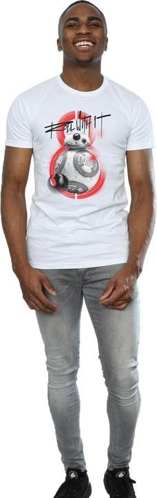 Actual product image Star Wars Mens The Last Jedi BB-8 Roll With It T-Shirt (3XL)