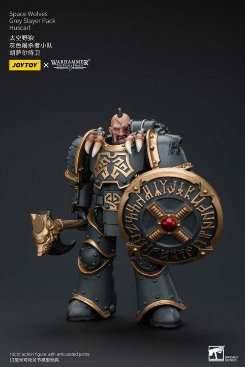 Produktbild Joy Toy Warhammer The Horus Heresy Actionfigur 1/18 Space Wolves Grey Slayer Pack Huscarl 12 cm