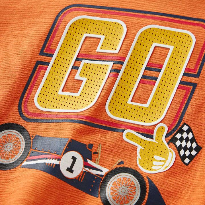 Produktbild VidaXL Kinder-Langarmshirt Dunkelorange 104,Material: 100 (104)