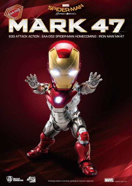 Image du produit Beast Kingdom Spider-Man Homecoming "Iron Man MK 47" Egg Attack Figurine d'action