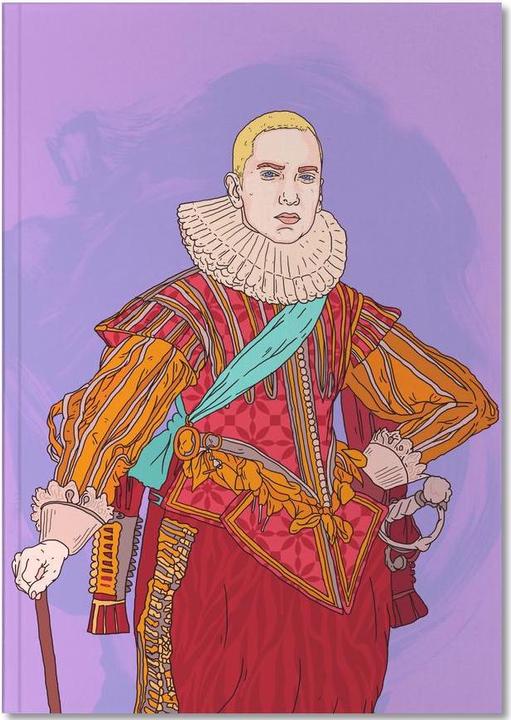 Actual product image Juniqe Rap Royalty 003 - Eminem (A5, Dotted)