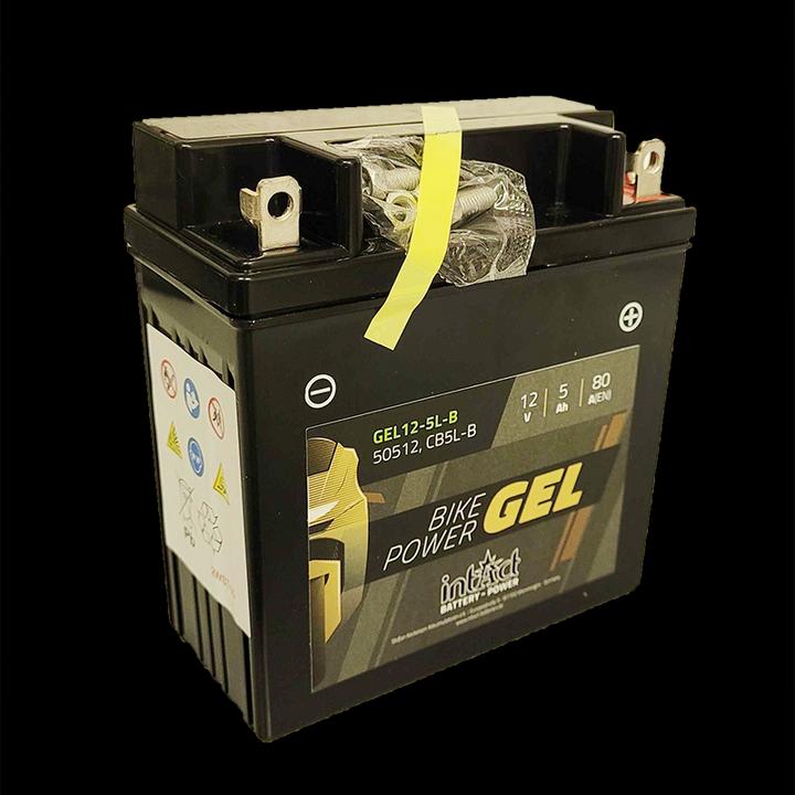 Produktbild Intact GEL12-5L-B Bike-Power GEL 5Ah Rollerbatterie (DIN 50512) YB5L-B (12 V, 5 Ah, 130 A)