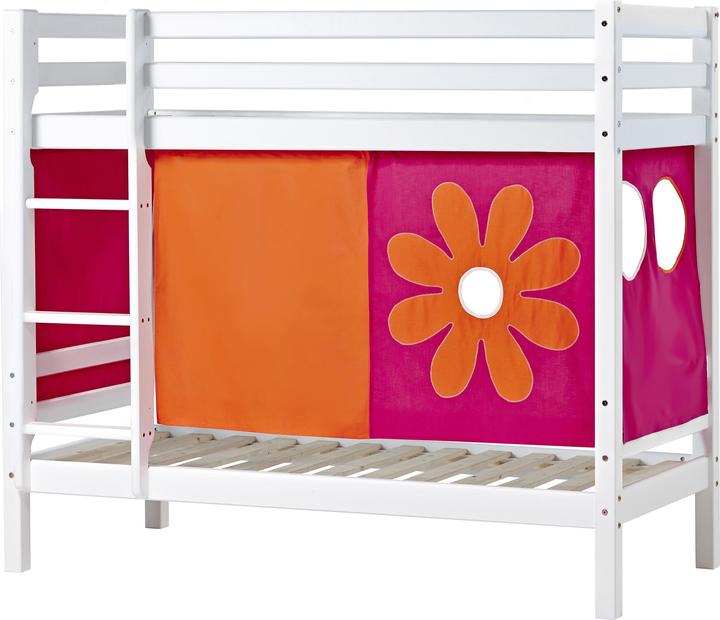 Produktbild Hoppekids BUNDLE BASIC Etagenbett (nicht teilbar) 70x160cm mit Flower Power Vorhang (70 x 160 cm)