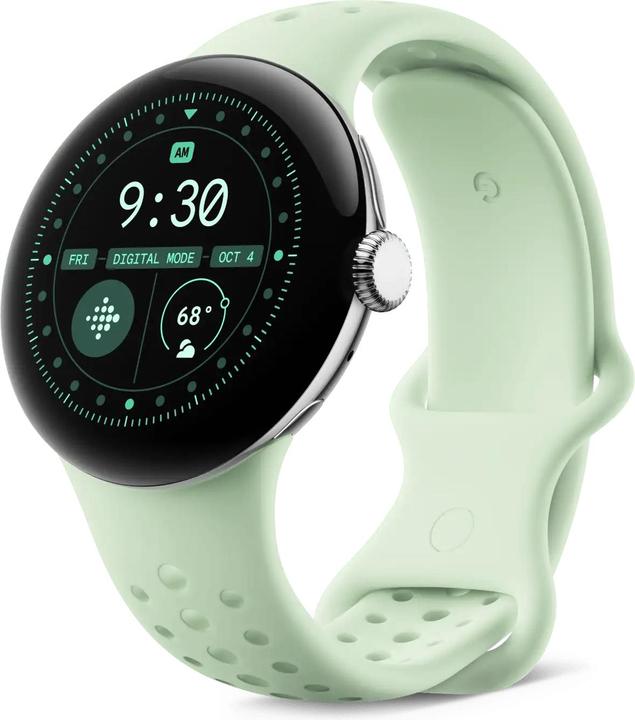 Image du produit Google Pixel Watch 3 (41mm), Active Sport Band (Acier inoxydable, Silicone)