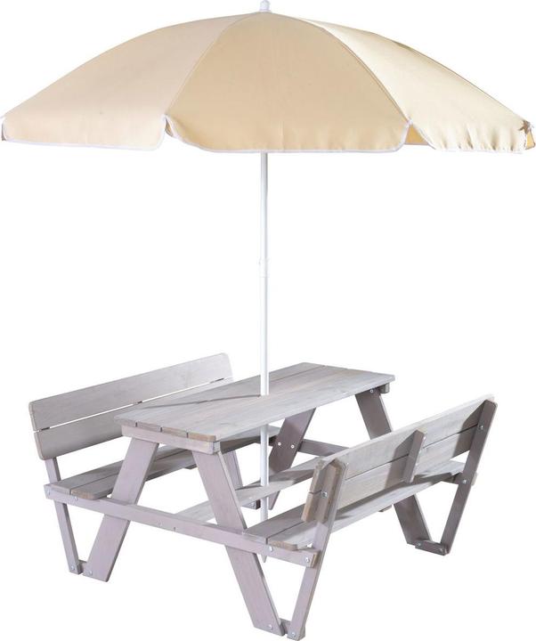 Produktbild Roba Kindersitzgruppe ‚PICKNICK for 4‘ Outdoor +, mit Lehne, mit Schirm Set (Kindersitzgruppe)