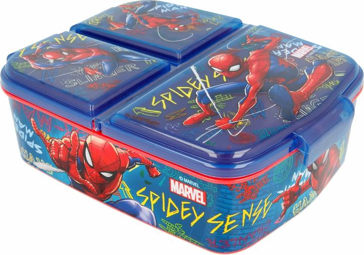 Stor Spiderman "GRAFFITI" - Brotdose mit Fächern