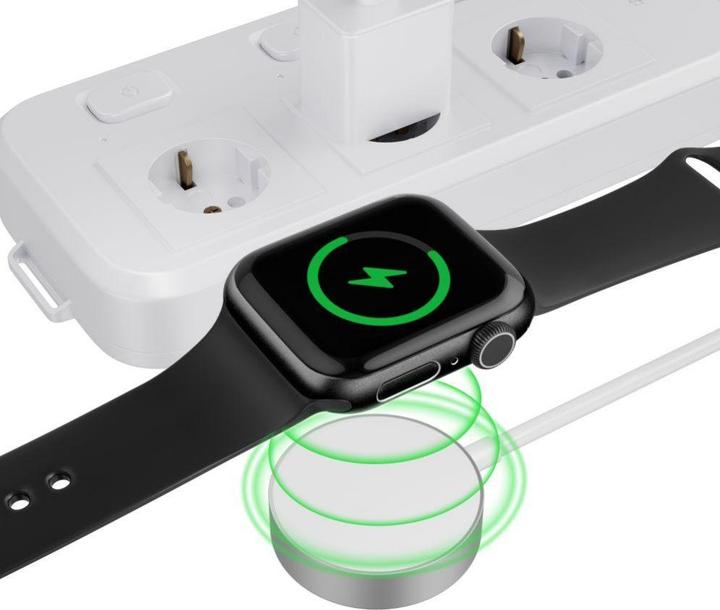 Productafbeelding Tech-Protect Ultraboost Magnetische Oplaadkabel Type-C 120cm Apple Watch Wit (2.50 W)