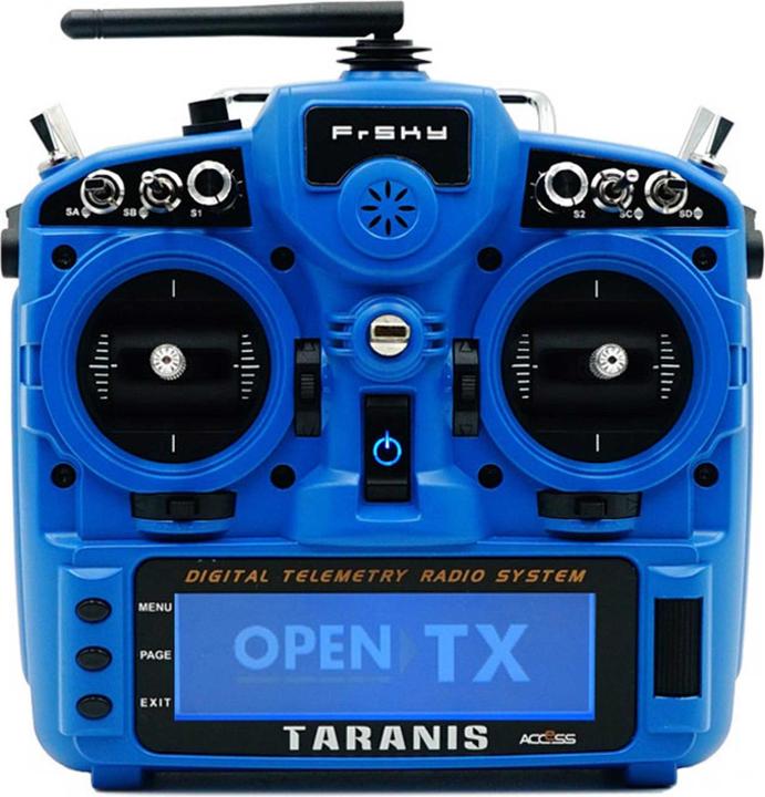 Image du produit FrSky taranis x9d plus 2019 eu/lbt set émetteur sky blue 2,4ghz avec carte sd, sans batterie, guide de