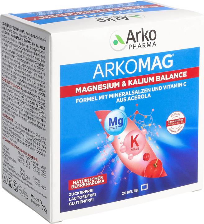 Arkopharma Arkomag Magnesium + Kalium Beutel 24 Stk (24 Stück, Beutel)