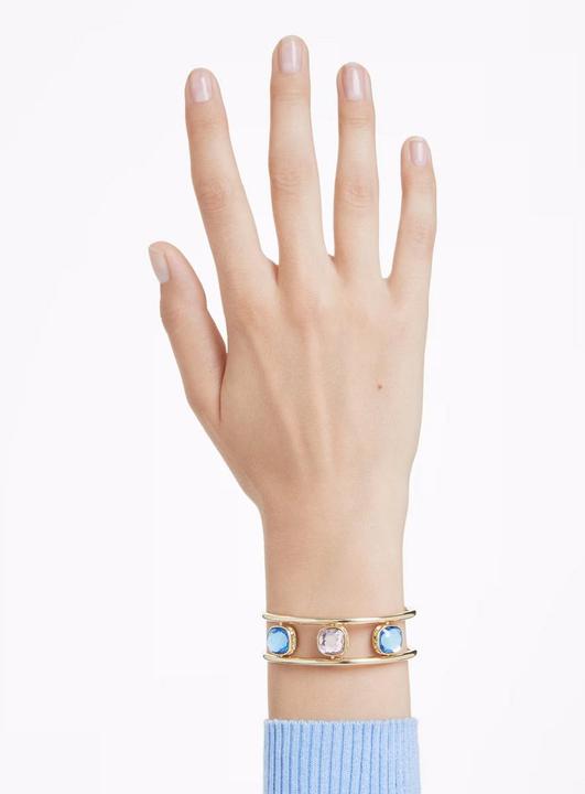 Immagine prodotto Swarovski Chroma Armreif Kissenschliff Grün Gold (16.50 cm, Metallo Swarovski)