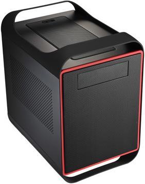 Actual product image BitFenix Prodigy mesh front panel - black/red