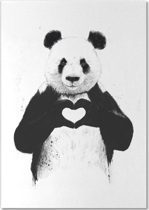 Actual product image Juniqe All You Need Is Love - Pandas (A5, Lined)