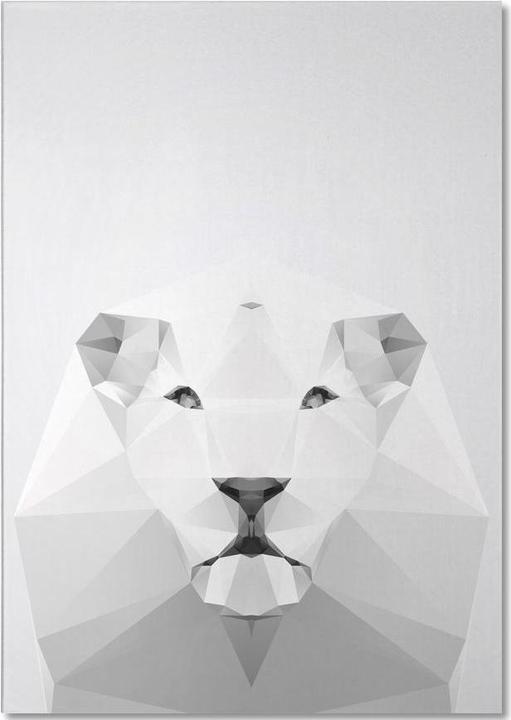 Immagine prodotto Juniqe Leone geometrico bianco (A5, Righe)