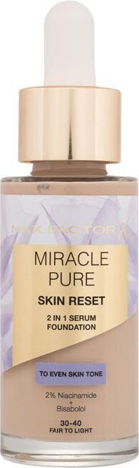 Actual product image Max Factor Miracle Pure Skin Reset 2in1 Serum Foundation - Makeup 30 ml 30-40 Fair To Light (30-40 Fair To Light)