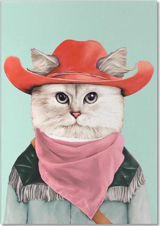 Image du produit Juniqe Rodeo Cat - Créatures et hybrides (A5, Blanc)