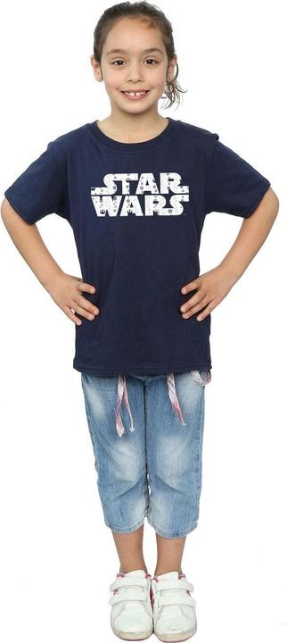 Actual product image Star Wars Girls Christmas Logo Cotton T-Shirt (140, 146)