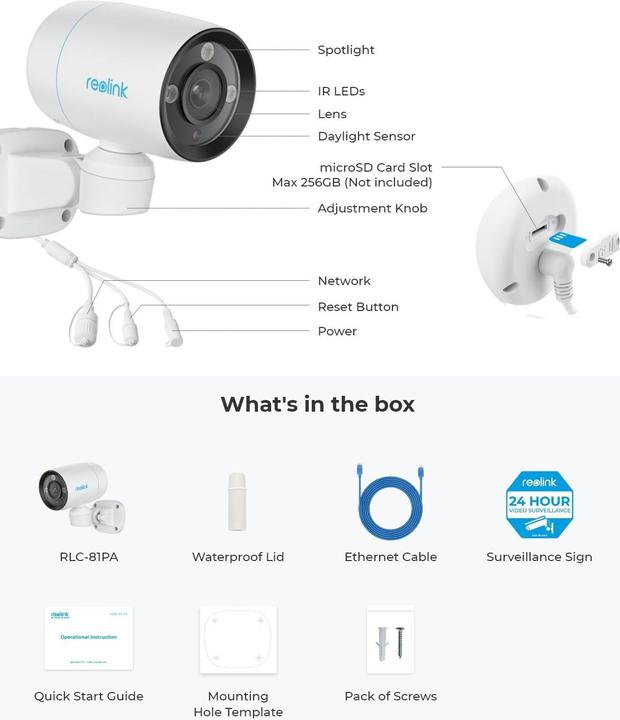 Actual product image Reolink RLC- 81PA (3840 x 2160 pixels)