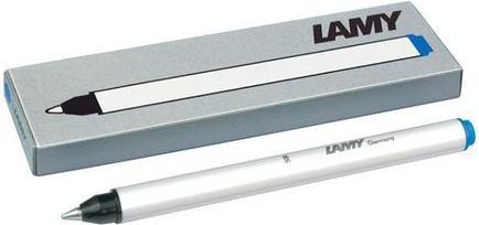 Lamy Tintenroller-Patrone T11, blau, im Blister mit Schreibspitze aus Edelstahl (Blau, 5 x)