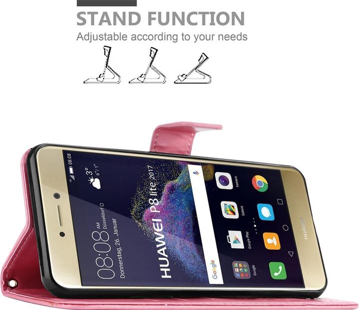 Actual product image Cadorabo Flower Book Cover (Huawei P8 Lite (2017))