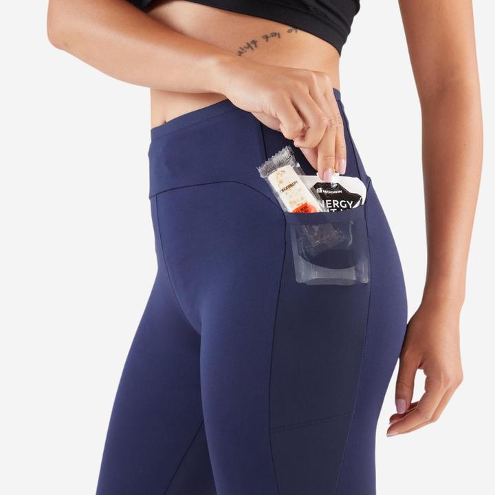 Actual product image Kiprun Lauftights 3/4 Damen atmungsaktiv - Run 500 Comfort marineblau (W35)