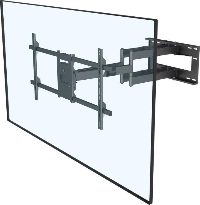 Productafbeelding Multibrackets Muurbeugel 42"-90", zwart, metaal, max 60 kg