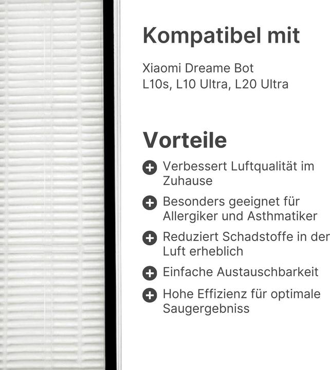 Valori nutrizionali e ingredienti Hermex Filtro HEPA alternativo per Xiaomi Dreame Bot L10s L10 Ultra L20 Ultra