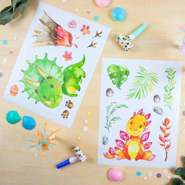 Produktbild Papierdrachen Wandtattoos - Dinosaurier - Set 5 (2 x 22 x 32 cm)