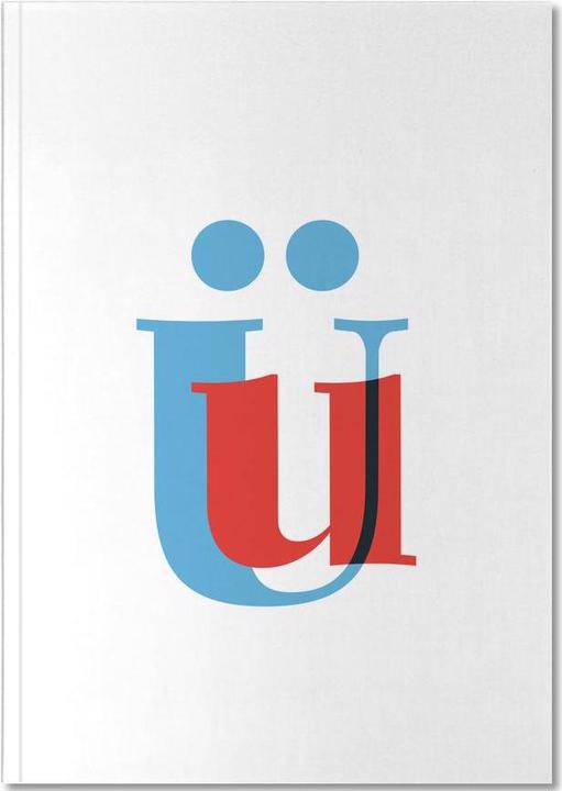 Image du produit Juniqe Cyan/Red Ü - Alphabet et lettres (A4, Pointillés)