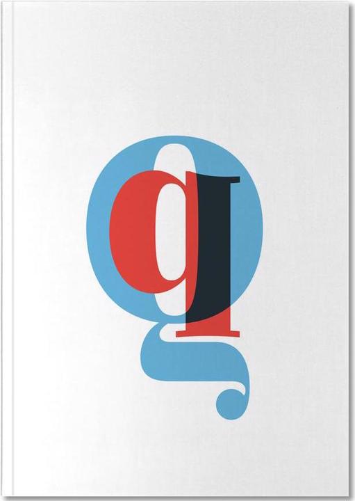 Produktbild Juniqe Cyan/Red Q - Alphabet & Buchstaben (A4, Liniert, Harter Einband)