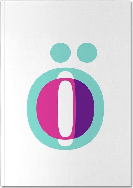 Image du produit Juniqe Magenta/Mint Ö - Alphabet et lettres (A4, À rayures)