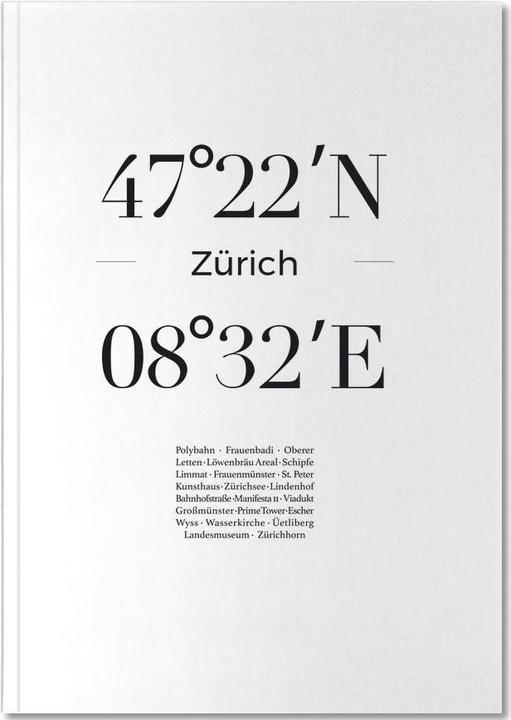 Actual product image Juniqe Zurich Coordinates (A4, Dotted, Hardcover)