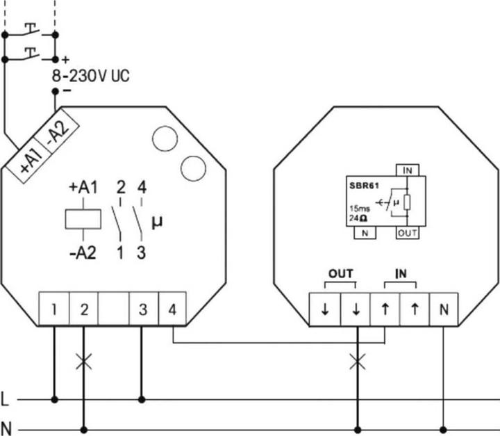 Actual product image Eltako Current limiting relay capacitive microfarad. NO contact (Switch actuator)