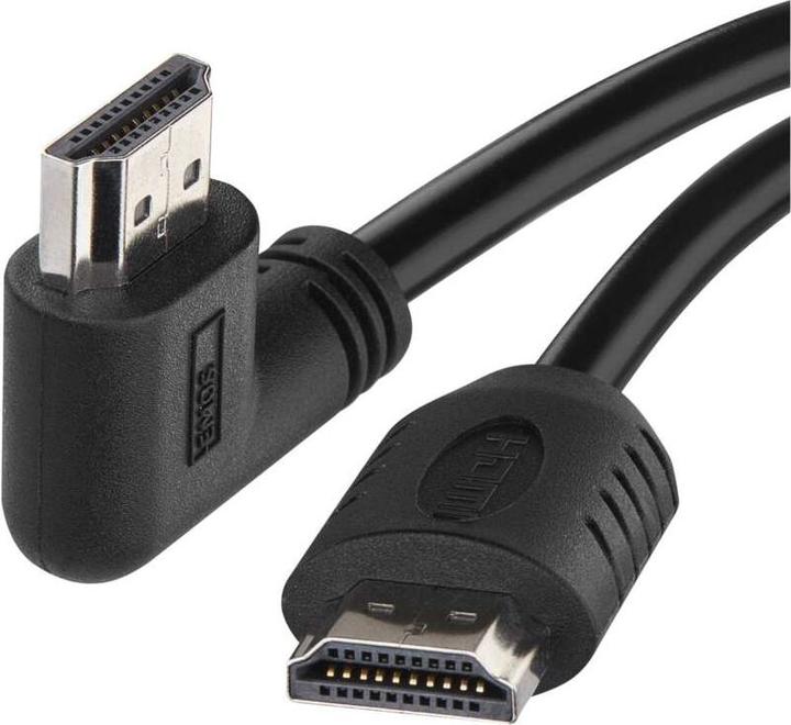 Actual product image Emos High Speed HDMI cable 2.0 A male - A male 90° 1.5m (1.50 m, HDMI)