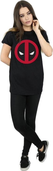 Actual product image Womens/Ladies Deadpool Large Clean Logo Cotton Boyfriend T-Shirt (L)