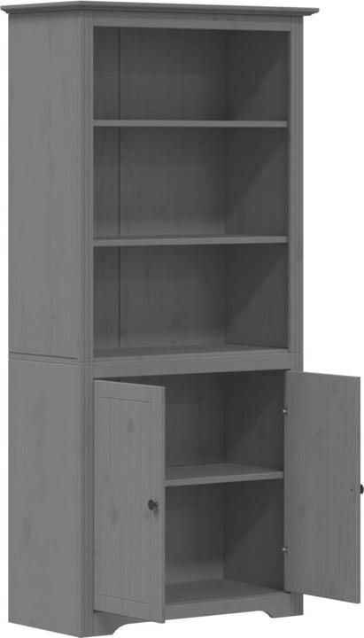 Actual product image VidaXL Bücherregal BODO Grau 80x40x172 cm Massivholz Kiefer (80 x 40 x 172 cm)