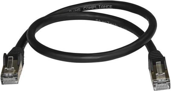 Immagine prodotto StarTech Cavo patch Cat6a 0.5m nero (STP, CAT6a, 0.50 m)