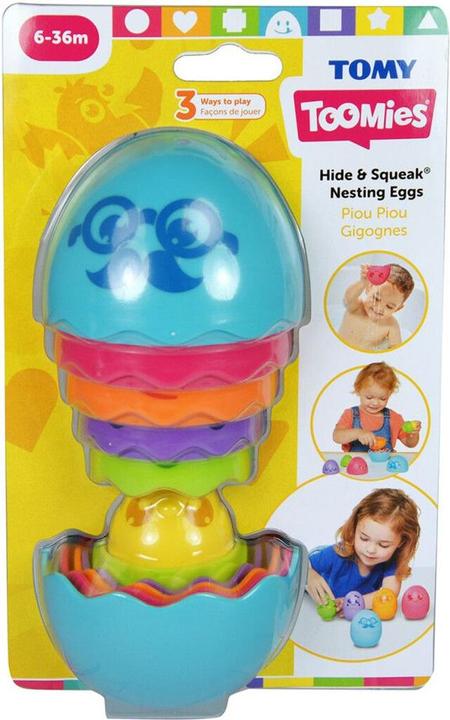 Tomy Toomies - Hide & Squeak Nesting Eggs - Bleu
